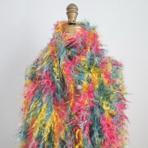 Long Skinny Whimsical Scarf Eyelash Yarn - Picture 4 of 6